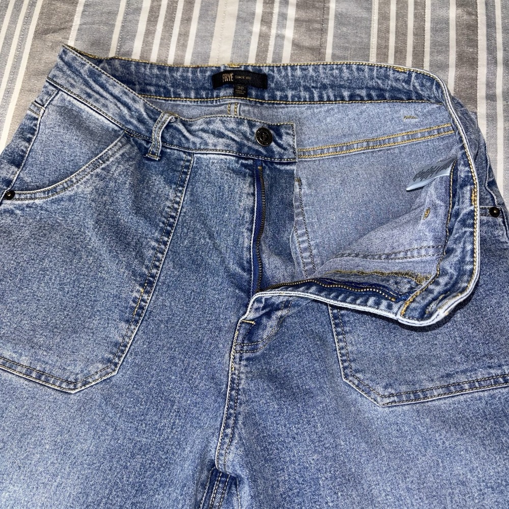 Frye Women's High Rise Wide Leg Flare Jeans Medium Wash Blue Denim Size 30 - Picture 8 of 16